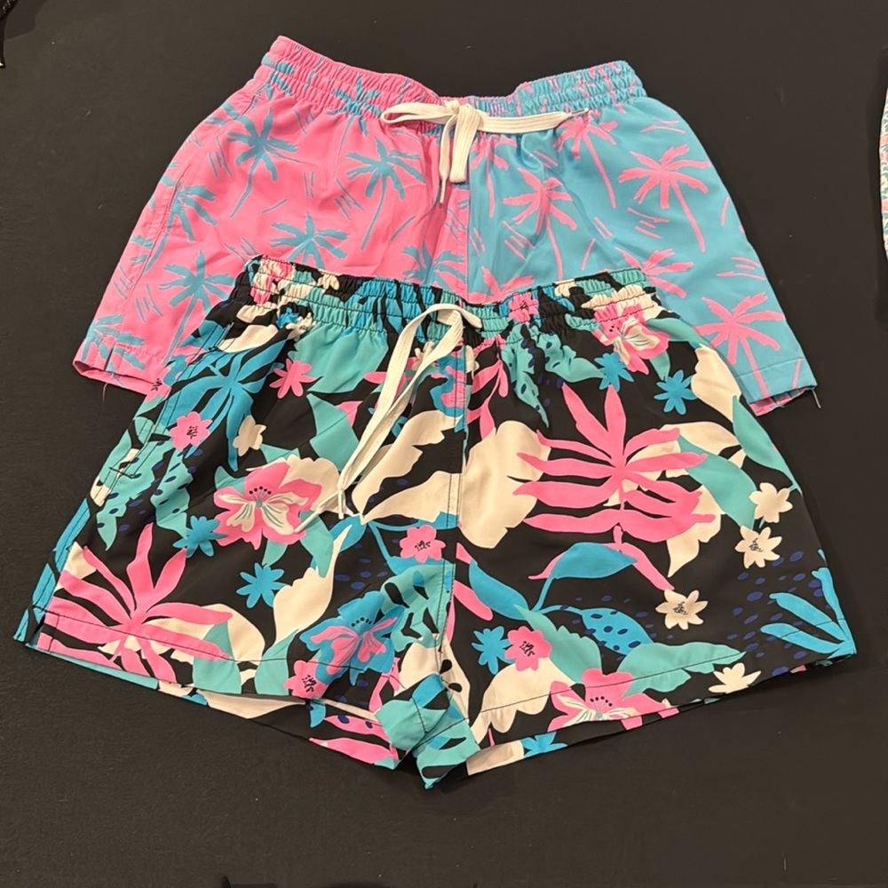 Chubbies men’s swimsuits XS (2 of them) the mesh liner has been cut out of both
